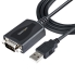 Startech .com 3ft (1m) USB to Serial Cable with COM Port Retention, DB9 Male RS232 to USB Converter, USB to Serial Adapter for PLC/Printer/Scanner, Prolific Chipset, Windows/Mac
